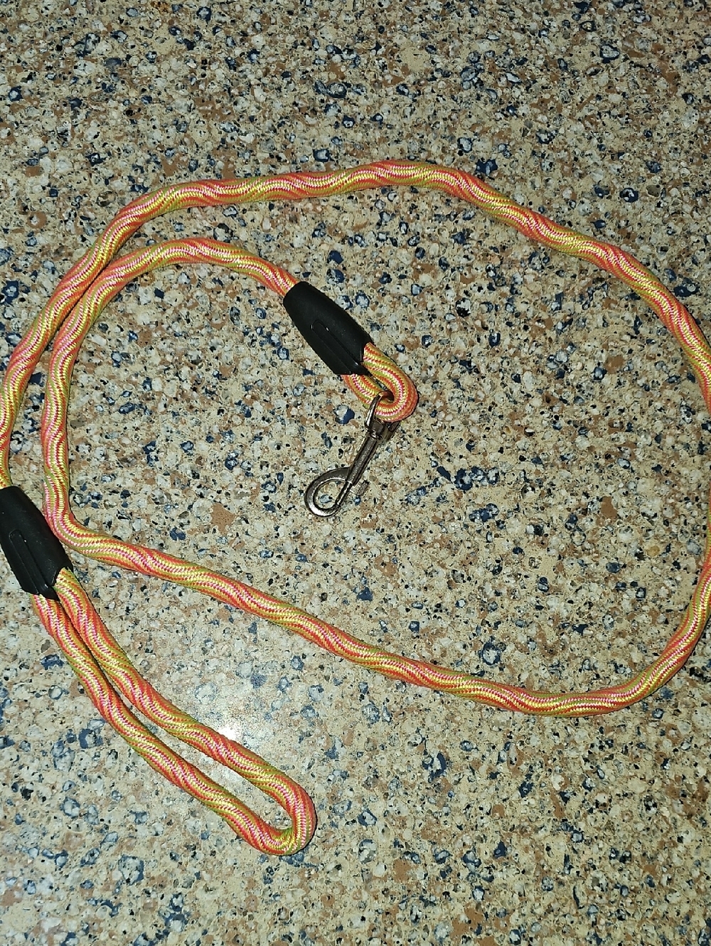 Colorful Braided Rope Dog Leash - Yellow & Pink